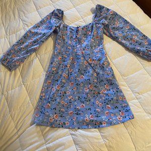 Abercrombie & Fitch Blue Floral Mini Dress